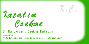 katalin csekme business card